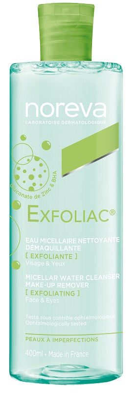noreva exfoliac acqua micellare detergente struccante esfoliante 400 ml exfoliac ean 3571940003019