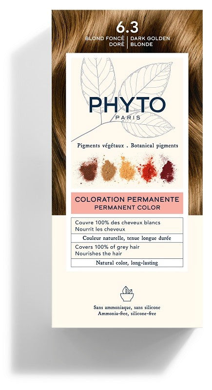 phyto lierac color kit 63 biondo scuro dorato 1 latte 50 ml 1 crema 50 ml 1 maschera 12 ml phyto ean 3338221002662