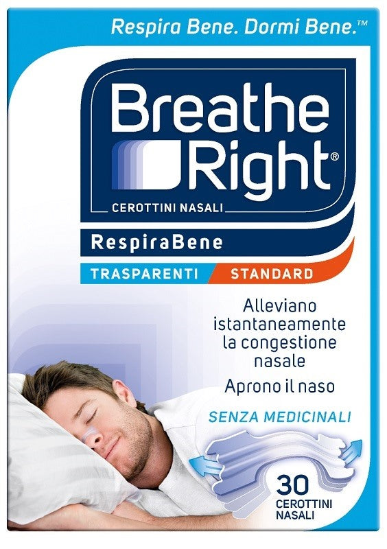 efas cerotti nasali breathe right trasparenti 30 pezzi ean 810071800900
