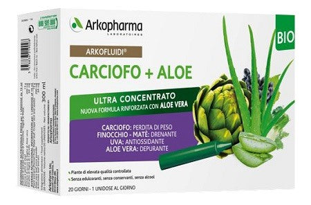 arkofarm arkofluidi carciofoaloe vera 20 flaconcini 200 g ean 3578836219028