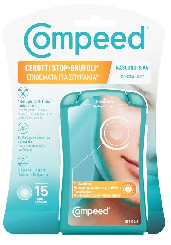 perrigo italia compeed cerotti stop brufoli nascondi vai 15 pezzi compeed ean 3663555005394