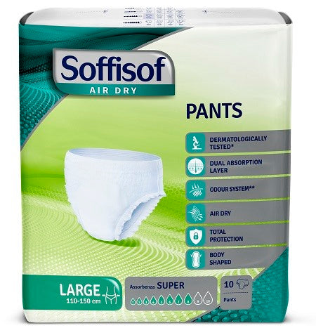 silc pannolone soffisof air dry pants super large 10 pezzi soffisof ean 8007300028644
