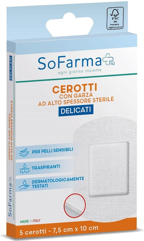 sofarmapiu cerotto delicato 75x10 cm 5 pezzi sofarmapiu sofarmapiu ean 8017990084394