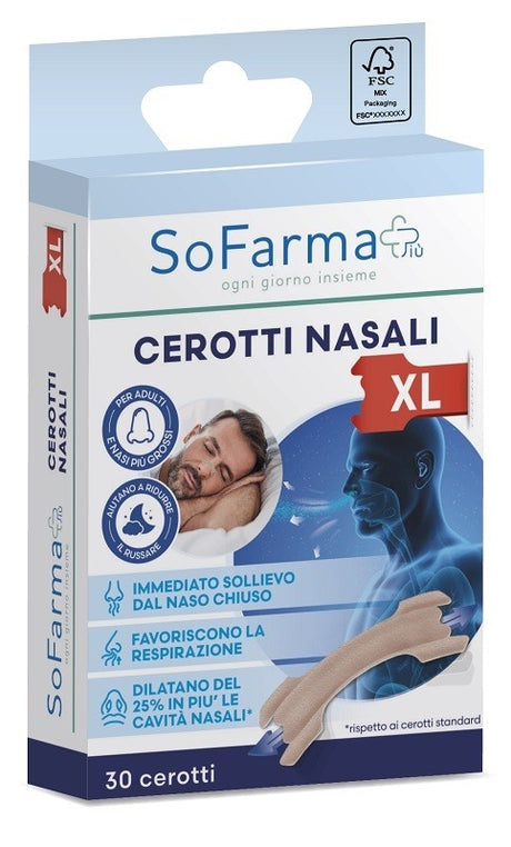 sofarmapiu cerotto nasale extra large 67 x2cm sofarmapiu 30 pezzi sofarmapiu ean 8017990085056
