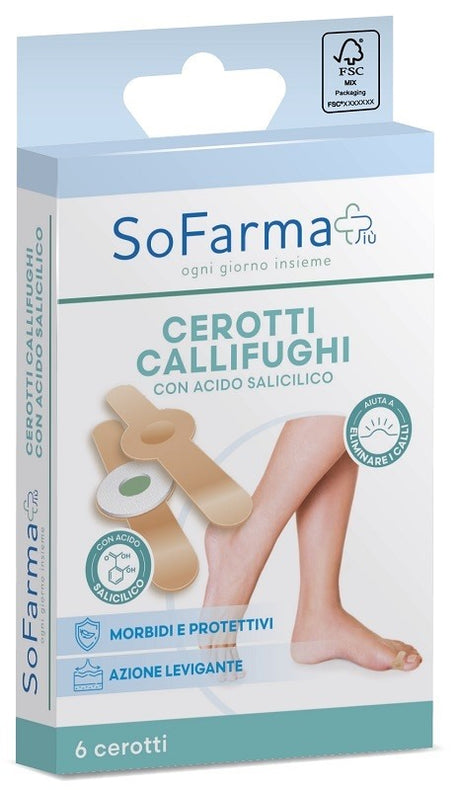 sofarmapiu cerotto paracallo callifugo 7x12 cm farmapiu 6 pezzi sofarmapiu ean 8017990085094