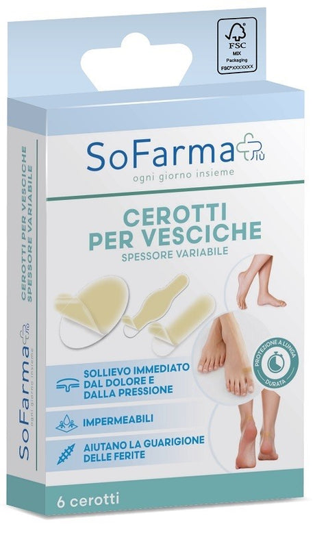 sofarmapiu cerotto vescica assortiti sofarmapiu 6 pezzi sofarmapiu ean 8017990085124