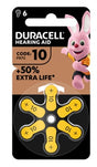 duracell duracell easy tab 10 giallo batteria per apparecchio acustico 6 pezzi duracell ean 96077559