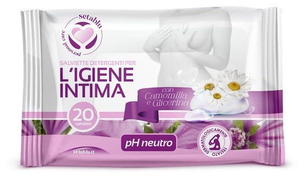 seta blu setablu salviette intime 20 pezzi con camomilla setablu ean 8057502402506