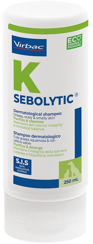 vet paraf sebolytic sis shampoo 250 ml virbac ean 3597134005508