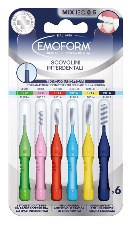 polifarma benessere emoform scovolino mix 6 pezzi ean 8056772951080