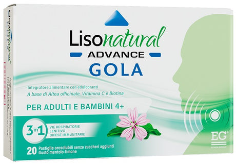eg ch lisonatural advance gola 20 pastiglie lisomucil
