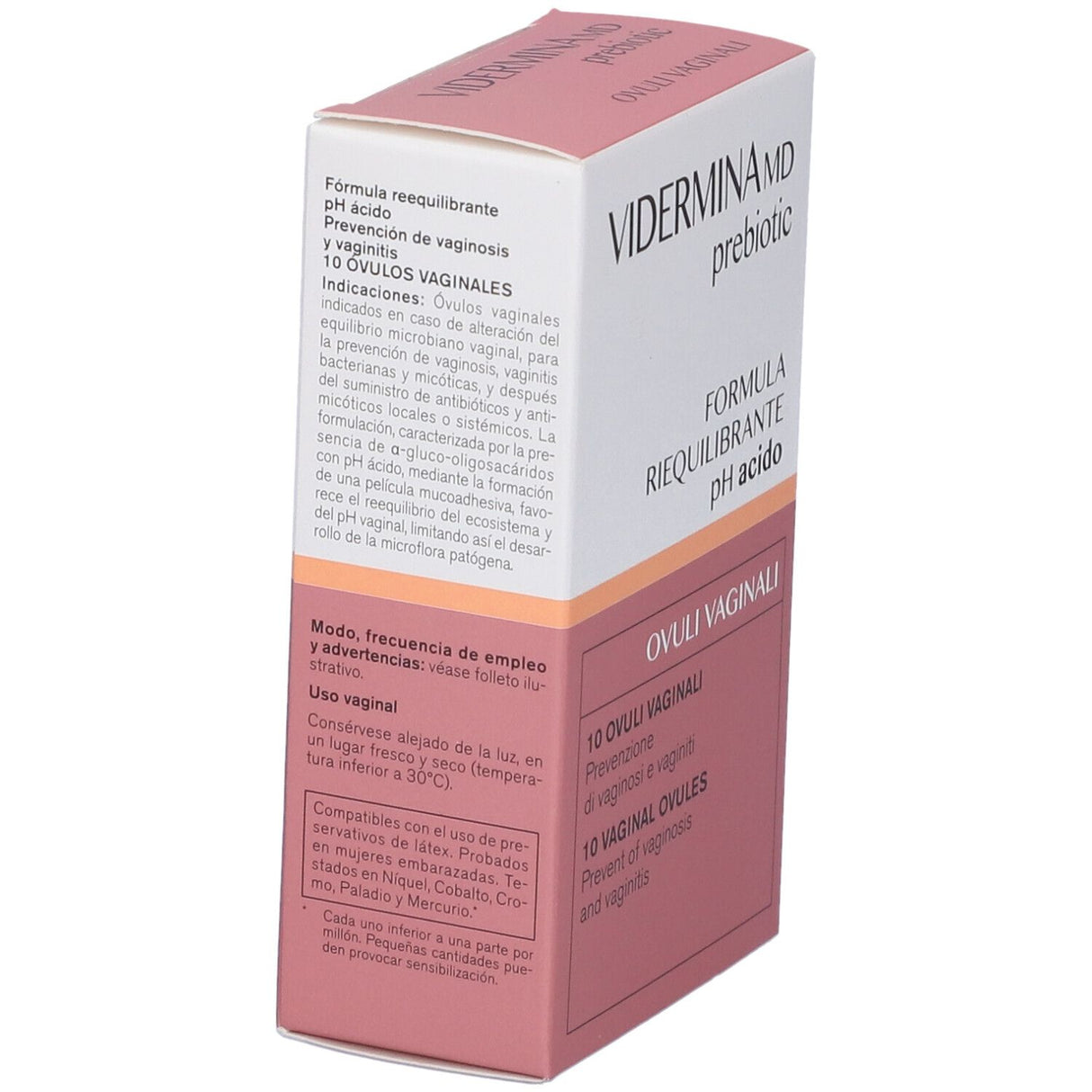 Vidermina Ovules Vaginales Prébiotiques 10 Pièces Vidermina