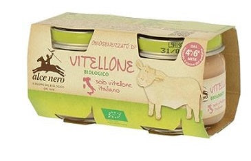 alce nero omogeneizzato di vitellone baby food bio 2 x 80 g alce nero ean 8009004810549