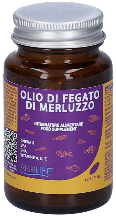 algilife olio fegato merluzzo 60 softgel algilife ean 8053685630040