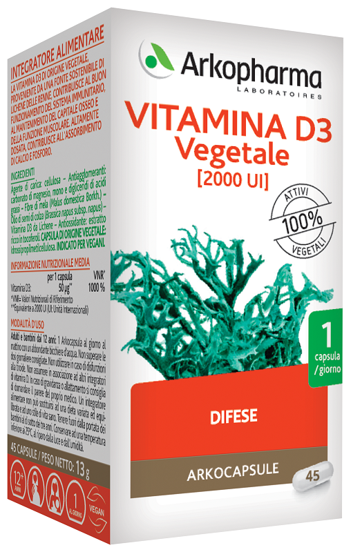 arkofarm arkocps vitamina d3 vegetale 45 capsule arkofarm ean 3578835610468