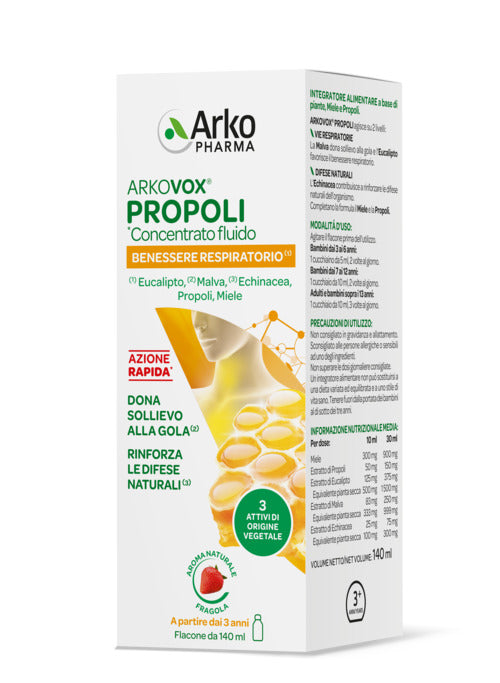 arkofarm arkovox propoli concentrato fluido 140 ml arkofarm ean 3578831416460