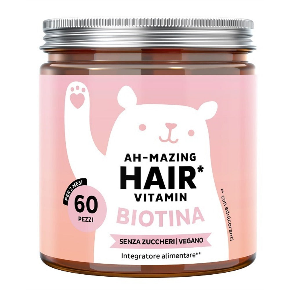 bears with benefits bears with benefits ah mazing hair vitamins con biotina 60 caramelle gommose con edulcoranti senza zuccheri bears with benefits ean 4260717774953