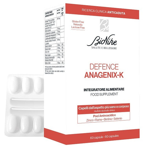 bionike defence anagenix k integratore alimentare 60 capsule bionike ean 8029041165914