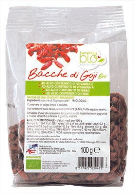 biotobio fsc semplicebio bacche di goji bio ad alto contenuto di fibra 100 g biotobio ean 8017977030475