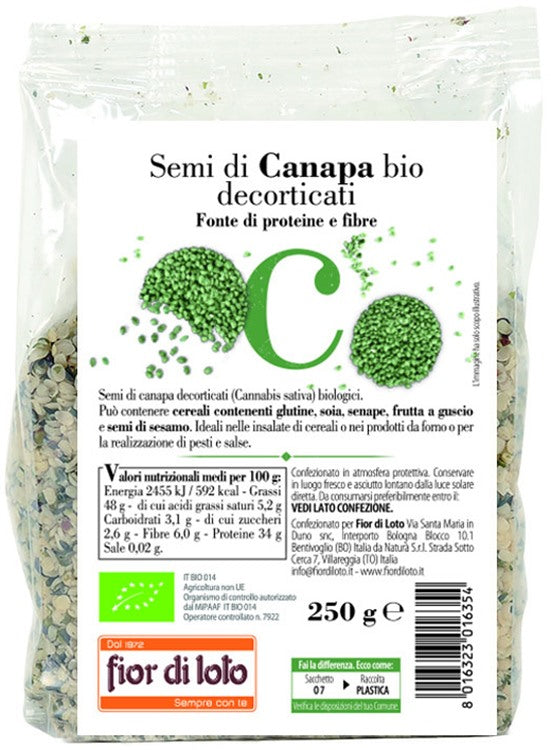 biotobio semi canapa decorticata bio 250 g biotobio ean 8016323016354