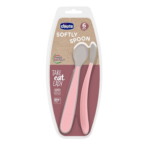 chicco chicco cucchiaio in silicone doppio rosa 6m chicco ean 8058664192434