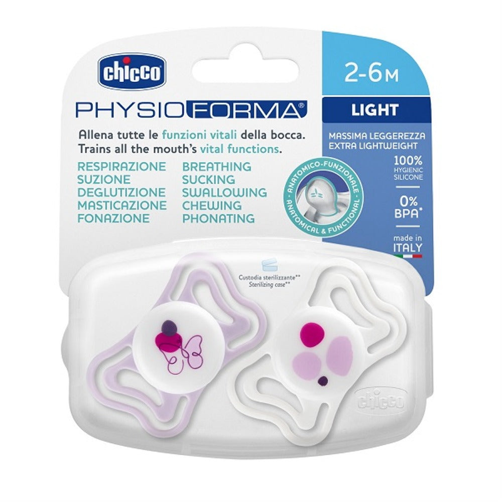 chicco chicco succhietto light rosa silicone 2 6m 2 pezzi chicco ean 8058664185993