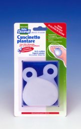 ciccarelli cuscinetto plantare realizzato in gel di silicone bianco semitrasparente sagomato per ammortizzare e proteggere pressione e sfregamenti sotto la pianta dei piedi 2 pezzi ciccarelli ean 8002140129001