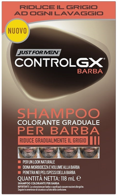 combe italia just for men control gx barba shampoo colorante graduale 118 ml ean 8413853004088