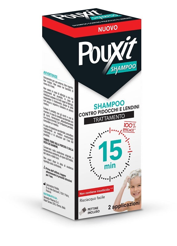 cooper shampoo contro pidocchi e lendini pouxit trattamento con pettine incluso 200 ml pouxit ean 3614810004379