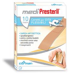 corman cerotto per dita medipresteril flessibile 12x2cm 10 pezzi medi presteril ean 8016867006033