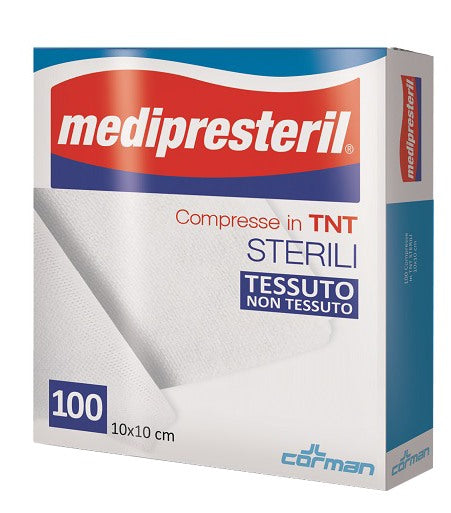 corman garza compressa medipresteril tnt 10x10cm 100 pezzi medi presteril ean 8016867014861