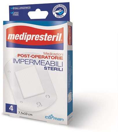 corman medicazione post operatoria medipresteril impermeabile 10x15cm 4 pezzi medi presteril ean 8016867000628