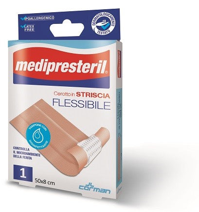 corman spa cerotto in striscia medipresteril flessibile 50x8cm medi presteril ean 8016867006903