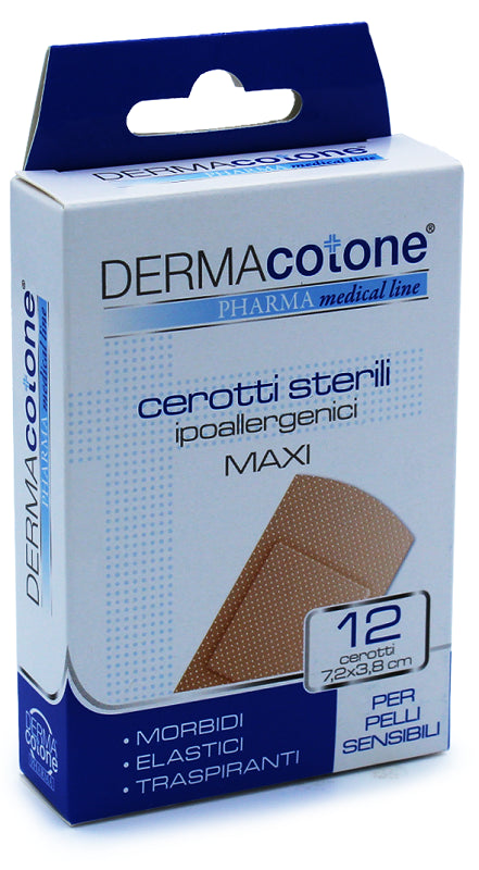 da ma distribuzione cerotto ipoallergenico dermacotone maxi 72x38cm 12 pezzi dermacotone ean 8052283170798