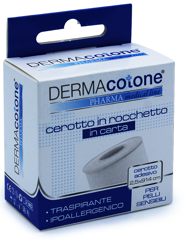 da ma distribuzione cerotto rocchetto in carta dermacotone bianco 25x914cm 1 pezzo dermacotone ean 8052283170866