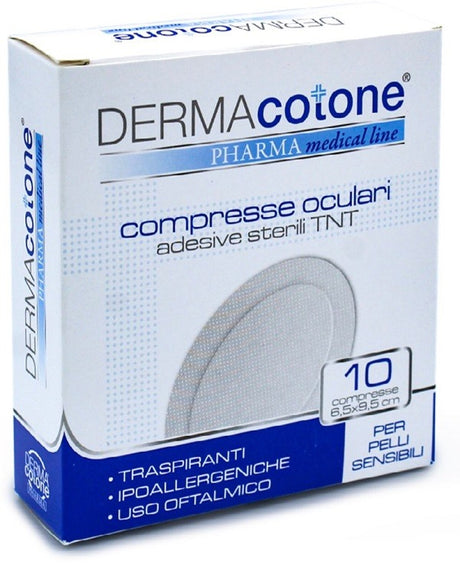 da ma distribuzione compressa oculare adesiva tnt dermacotone 65x95cm 10 pezzi dermacotone ean 8052283170859