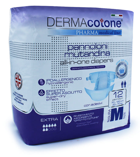 da ma distribuzione pannolone mutandina per incontinenza dermacotone m 12 pezzi dermacotone ean 8052283170927