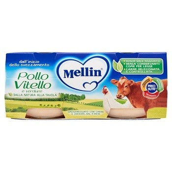 danone nutricia soc ben mellin omogeneizzato pollo vitello con verdure 2 x 80 g mellin ean 5900852021985