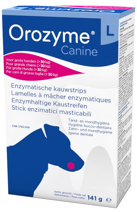 ecuphar italia orozyme canine strisce enzimatiche masticabili per cani di taglia grande orozyme ean 5420045701338