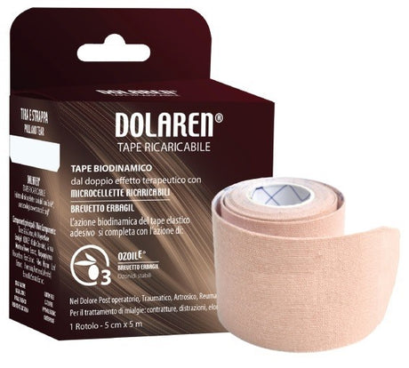 erbagil dolaren tape ricaricabile cerotto terapeutico beige cm 5x5 m in rotolo ean 8050538120178