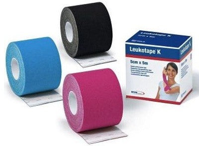 essity italy benda adesiva leukotape k per taping fisioterapico larghezza 5 cm lunghezza 5 m colore rosa in rotolo leukotape ean 4042809390797