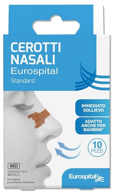 eurospital cerotti nasali standard 56x18cm 10 pezzi eurospital