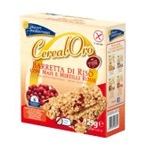 eurospital piaceri mediterranei cerealoro barretta di riso con mais e mirtilli rossi 6 pezzi da 215 g ean 8028169203645