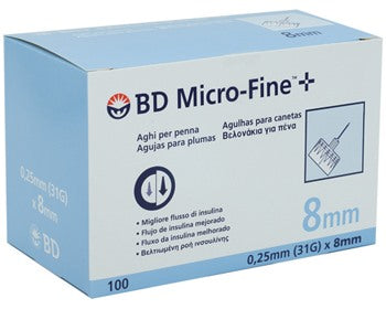 farma 1000 ago per penna da insulina bd microfine gauge 31 8 mm 100 pezzi bd micro fine