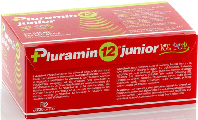 farma derma pluramin12 junior 14 stick pack 12 ml pluramin12