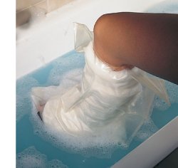 farmacare acquastop avanbraccio copertura riutilizzabile per la protezione durante la doccia o il bagno degli arti con gessi e bendaggi farmacare