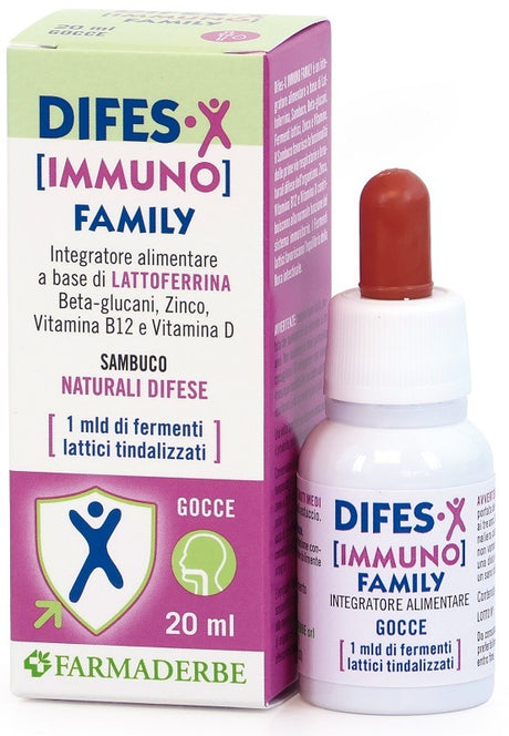 farmaderbe difes x immuno family gocce 20 ml farmaderbe ean 8058456786186