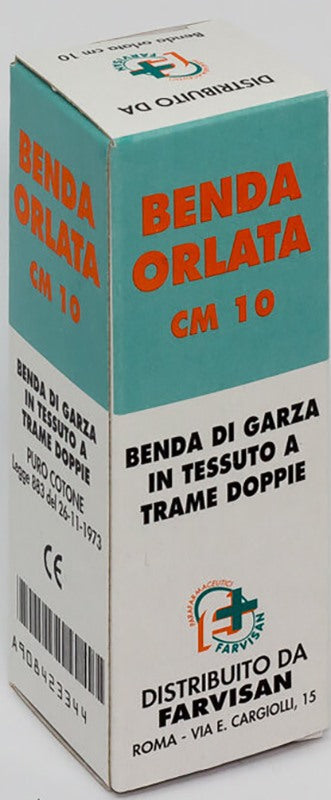 farvisan srl benda in garza idrofila orlata 10x500cm farvisan