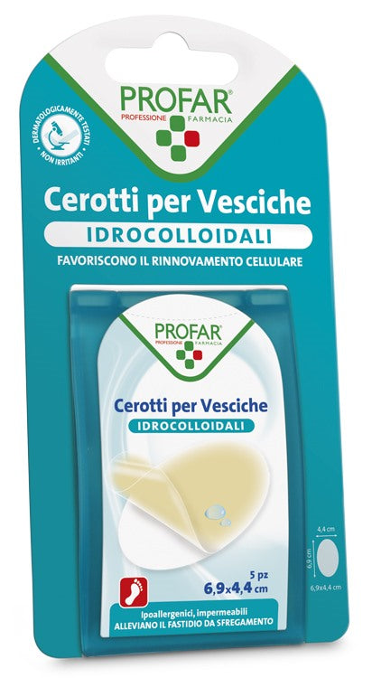federfarma co cerotto idrocolloidale profar 69x44 5 pezzi profar