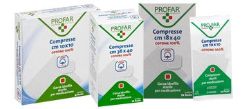 federfarma co compresse in cotone 12 pezzi 18 x 40 cm profar profar